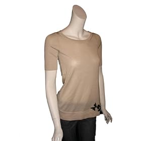 MAYLE Nude Flower Embroidered Sweater