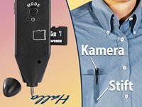 OctaCam SD Pocket Cam Observer 1,3 Mega im Kugelschreiber Einfach in die Brusttasche stecken: Hält Videos mit Ton auf SD Karte fest! Kamera Kugelschreiber