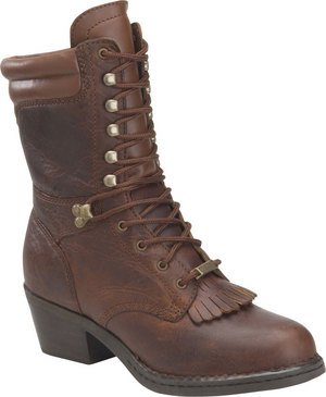 Double-H Boots Women's 8 Inch Opanka Packer Ochre Full Grain 9 M US