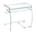 Constellation Tempered Glass Computer Desk With Aluminum Supports