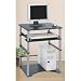 Computer Desk - Easy Assembly - Black and Grey Finish