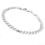 Sterling Silver Curb Link Mens Bracelet 8 (Width 5mm)
