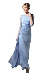 Long Sleeves Chiffon/Taffeta/Tulle Crystal Crystals Lace Applique Beaded Prom Dress/Quinceanera Dress 