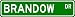 BRANDOW Street Sign ~ Personalized Family Lastname Sign ~ Gameroom, Basement, Garage ...