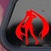 Vocaloid Hatsune Miku Red Sticker Decal Cosplay Wig Wall Red Sticker Decal