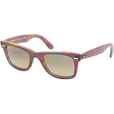 RayBan RB2140-68 Original Wayfarer Top Violet On Striped Yellow Sunglasses