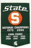 Michigan State Spartans 24x36 Basketball Dynasty Wool Banner