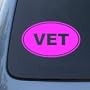 VET EURO OVAL - Veteran Veterinarian Vinyl Car Decal Sticker #1757 | Vinyl Color: Pink