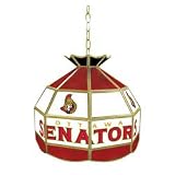 NHL Ottawa Senators Stained Glass Tiffany Lamp - 16 inch diameter