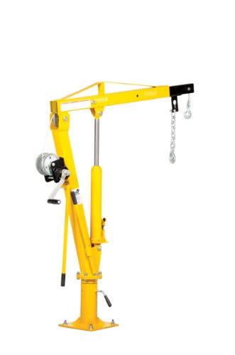 Vestil WTJ-2 Winch Operated Truck Jib Crane, Welded Steel, 1000 lbs Retracted Capacity, 56