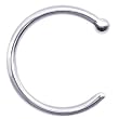 18 Gauge Solid 14KT White Gold Nose Hoop - 3/8"