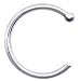 18 Gauge Solid 14KT White Gold Nose Hoop - 3/8"