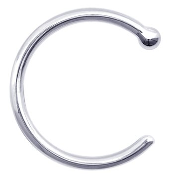 Childrens Toyshop  Jewelry : 18 Gauge Solid 14KT White Gold Nose Hoop - 3/8 Inches