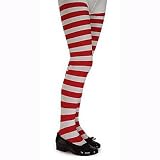 Red and White Striped Tights (Girl's Children's Dancewear)