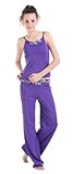 IMAGE OF Colorfulworldstore Yoga Casual Workout Summer sportswear Suits 2sets?Blue flower Camisole Sexy Yoga Vest+Yoga Pants? (M 150~160CM <=48KG, Purple)