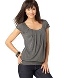 6 Degrees Scoop-Neck Bubble-Sleeve Top