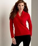 Apparel : Jones New York Petite Long-Sleeve Wrap-Front Cashmere Sweater
