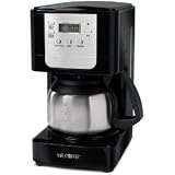 Mr. Coffee JWX9 5-Cup Programmable Coffeemaker, Black with Stainless Steel Carafe with FREE MINI TOOL BOX (DH)