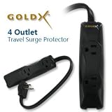 GoldX 4 Outlet 350 Joules Travel Surge Protector (GXS-704)