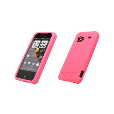 Premium Pink Silicone Gel Skin Cover Case for HTC Droid Incredible