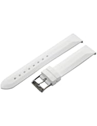 18mm White Rubber / Silicone Watch Band Strap with Built in Quick Release Pins for Divers! Michele Stainless Steel Buckle Invicta - Fits All Watches!!!