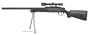 FUSIL A BILLES SNIPER BLACK EAGLE M6 SPRING SWISS ARMS + SA SANGLE + SON CHARGEUR SUPPLEMENTAIRE + SON SPEED LOADER + SA VISEE POINT ROUGE 280726 AIRSOFT
