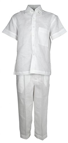 Mojito Kids Boys 100% Linen One Pocket Shirt and Pant Set