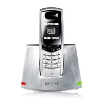 iDECT K1 BRUSHED ALUMINIUM DECT DIGITAL CORDLESS PHONE