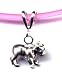 16 Pink Bulldog Necklace Sterling Silver Jewelry Gift Boxed