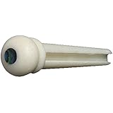 Leegoal Acoustic Guitar ABS Plastic Bridge Pins (Ivory Black Dot,6pcs)