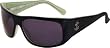 Tres Noir Black and Green DEATH OR GLORY Sunglasses w/ Smoke Lens