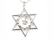 White Gold Plated Star of David Crystal Necklace Fashion Jewelry