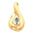 14K Yellow Gold Aquamarine Pendant/Slide