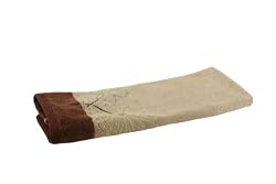 Croscill Tassy Embroidered 28-Inch long by 16-Inch Hand Towel, Chocolate