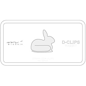 【クリックで詳細表示】ミドリ ディークリップス ウサギ柄： 文房具・オフィス用品