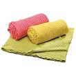Basic Ribbed Cotton Throw Blanket - Rose Pink