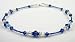 September Sapphire Sterling Silver Anklets - Handmade Adjustable Beaded Birthstone Ankle Bracelets