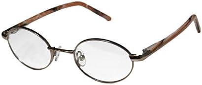 Vanni Vk111 Unisex/Boys/Girls/Kids Designer Full-Rim Shape Flexible Hinges For & Cute Sleek Made In Italy Eyeglasses/Spectacles (40-18-0, Silver/Beige)