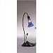 Blue Pond Lily Accent Lamp in Mahogany Bronze