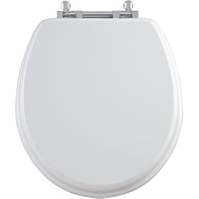Mayfair 86CP 000 NextStep Built-in Potty Seat with Non-Tarnish Chrome Hinges, Round, White