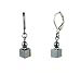 Earrings - E354 - Genuine Hematite Cube (6mm)