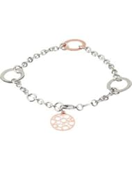 ROSE GOLD PLATE STERLING SILVER FASHION BRACELET