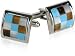 Turquoise, Mother of Pearl, & Tiger's Eye Silver Cufflinks by Cuff-Daddy