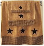 Vintage Star Black Bath Towel