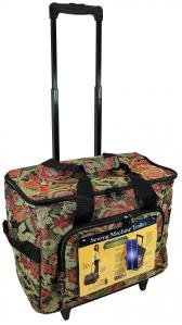 Hemline Sew Easy Sewing Machine Trolley - Burgundy Floral