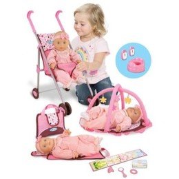 Cheap Graco Baby Doll Playset with Stroller, Playgym, Travel Bag, Potty, Baby Monitors and Accessories