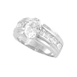 Sterling Silver Oval Cut CZ Ring with CZ Stones on Band
