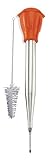 HIC Roasting Heat Resistant Turkey Baster with Meat Marinade Injector Needle, 18/8 Stainless Steel w
