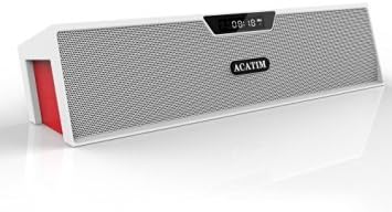 Acatim Portable Bluetooth Stereo Speaker, FM Radio, Support TF Card/Micro SD Card and USB Input, Support MP3, WAV, WMA, APE, FLAC Format Audio File for iPhone, iPad, Samsung with up to 5 hour playtime
