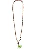 Indiatrendzs Rudraksha Beads Green Jade Prayer Mala Necklace 108+1
